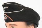 Heer Black Panzer Officers Side Cap with Pink soutache thumbnail