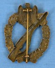 Infantry Assault Badge in Bronze - C.E. Juncker, Berlin (Infanterie Sturmabzeichen in Bronze) Very rare thumbnail