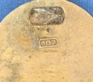 Wound Badge in Silver 1939 Maker Marked 107, but without the hinge, pin and catch thumbnail