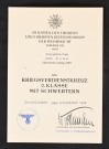 Award Document War Merit Cross 2nd Class with Swords - Stalingrad unit thumbnail